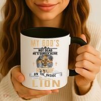 God Living On The Inside Roaring Like A Lion Coffee Mug thumb 3