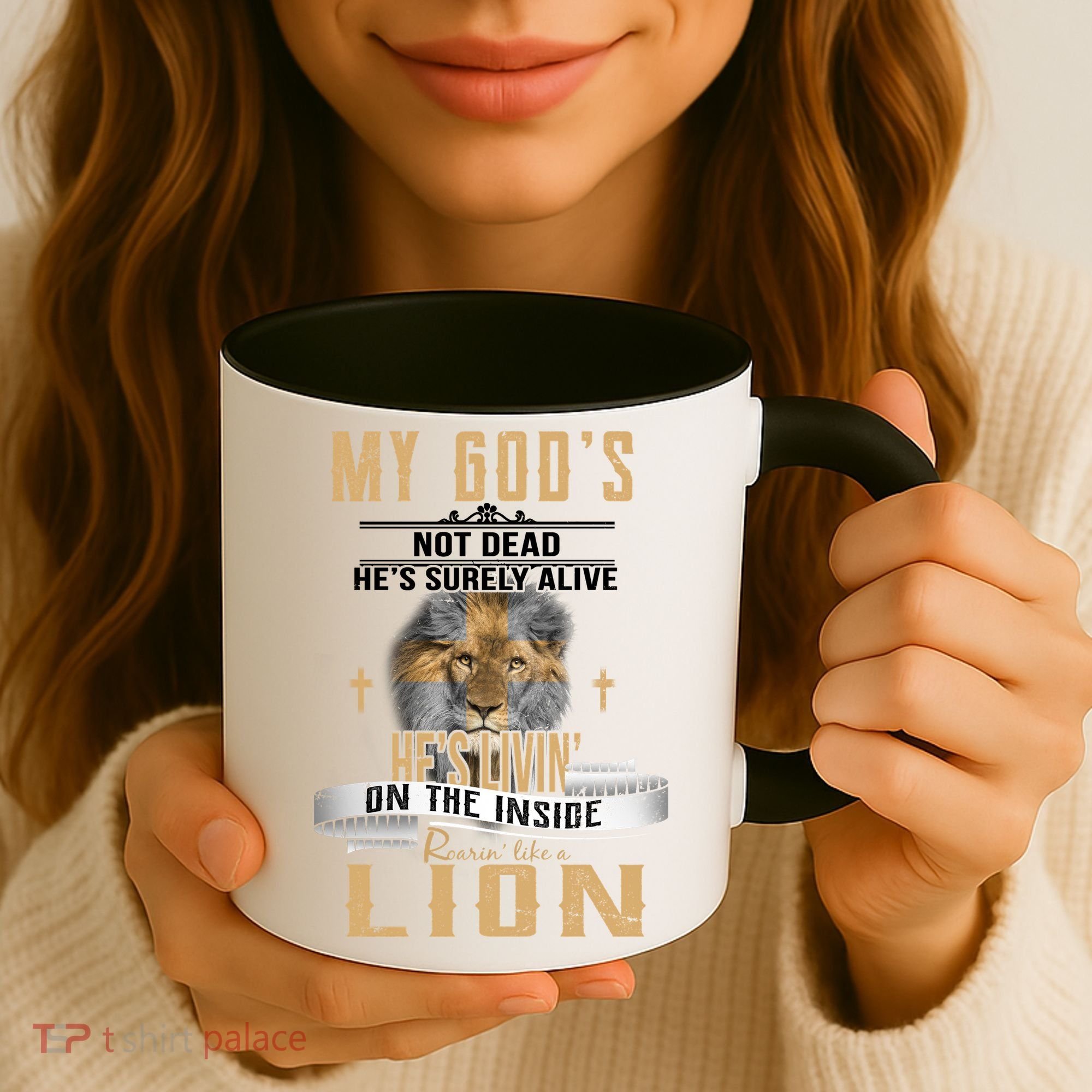 God Living On The Inside Roaring Like A Lion Coffee Mug