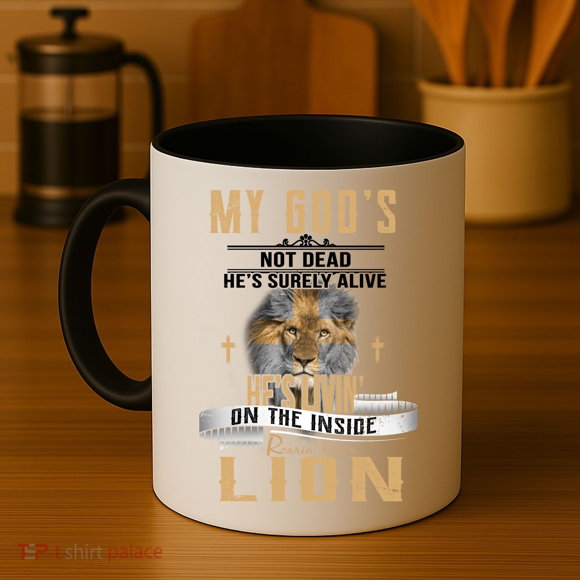 God Living On The Inside Roaring Like A Lion Coffee Mug
