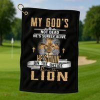 God Living On The Inside Roaring Like A Lion Golf Towel thumb 1