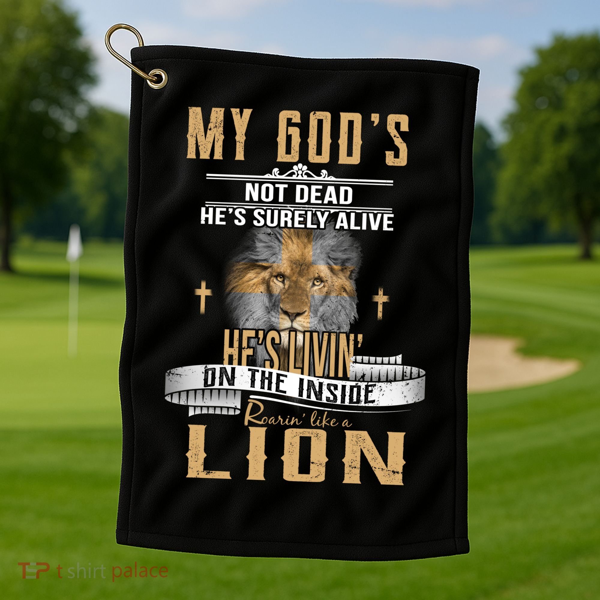 God Living On The Inside Roaring Like A Lion Golf Towel