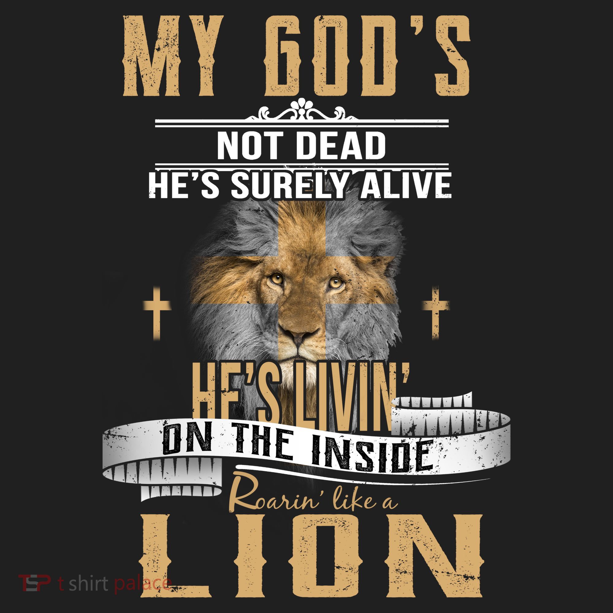 God Living On The Inside Roaring Like A Lion Golf Towel