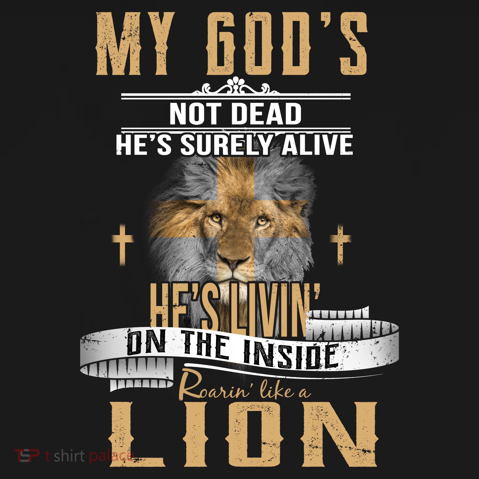 God Living On The Inside Roaring Like A Lion Kids T-Shirt