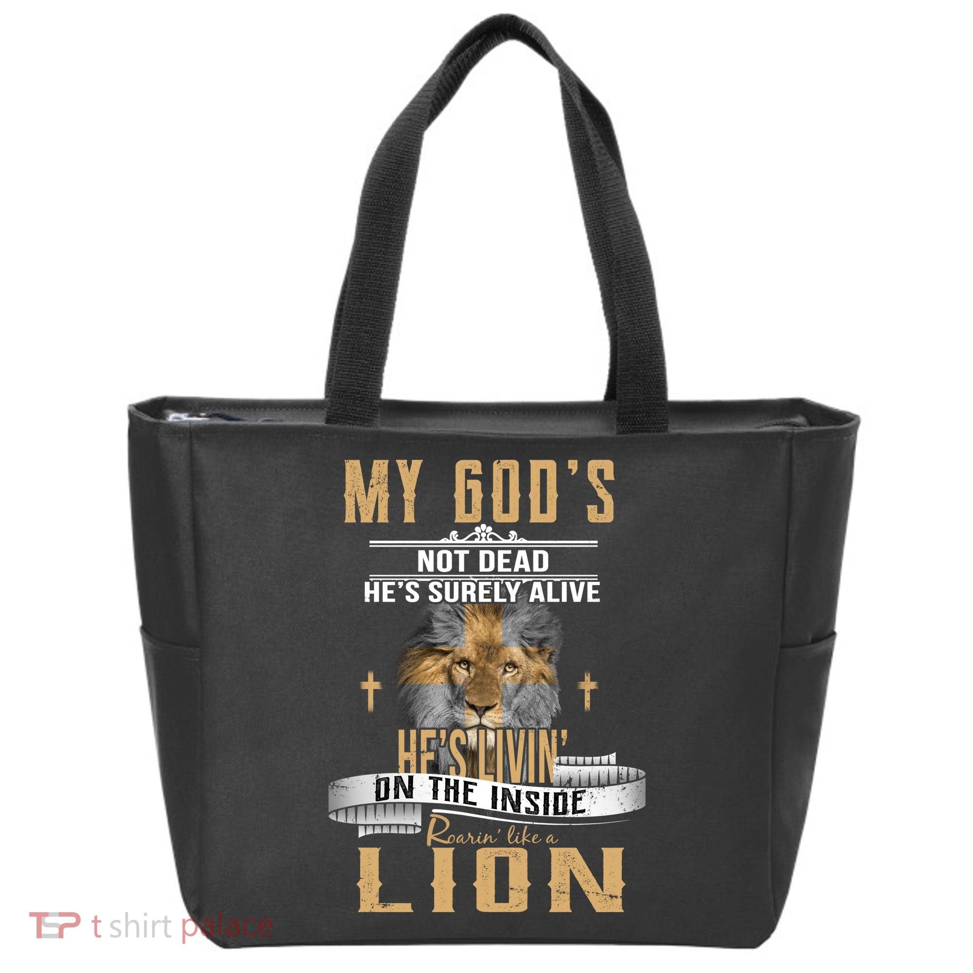 God Living On The Inside Roaring Like A Lion Tote Bag