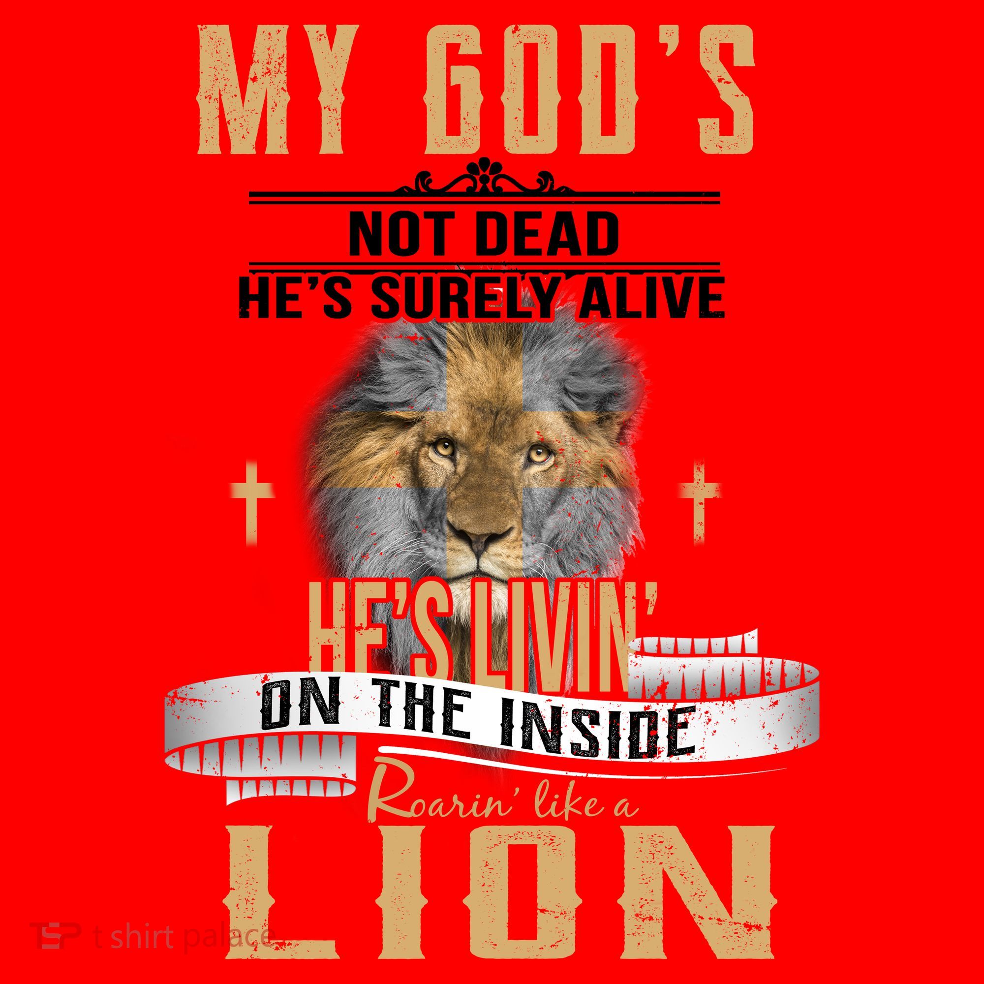 God Living On The Inside Roaring Like A Lion Santa Hat
