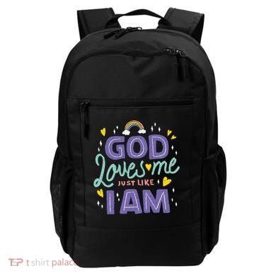 God Loves Me Just Like I Am Backpack