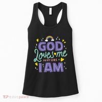 God Loves Me Just Like I Am Women's Tank Top thumb 0