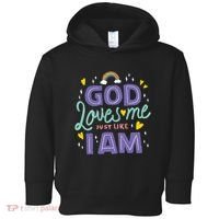 God Loves Me Just Like I Am Toddler Hoodie thumb 0