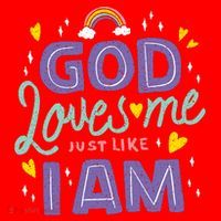 God Loves Me Just Like I Am Santa Hat thumb 1