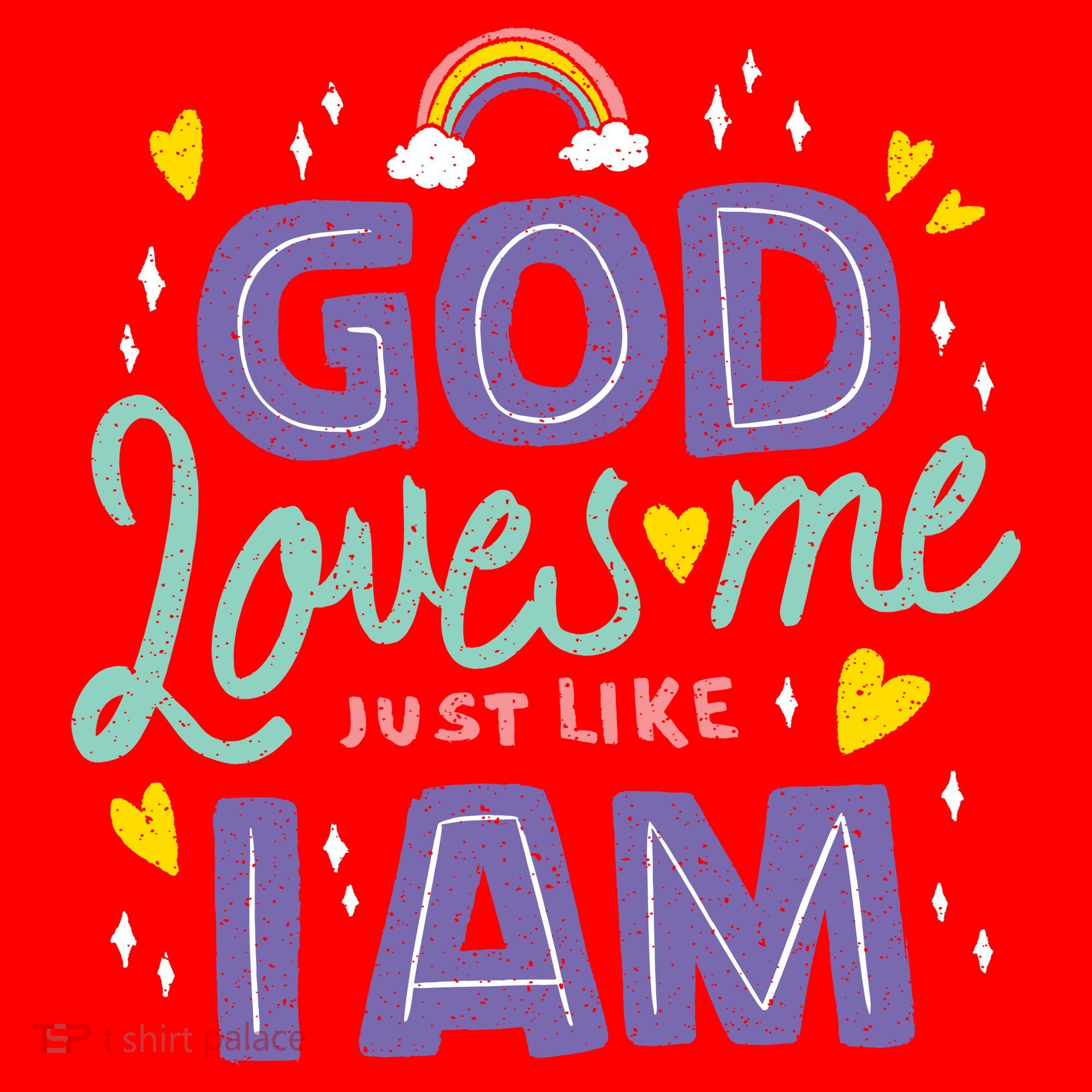 God Loves Me Just Like I Am Santa Hat