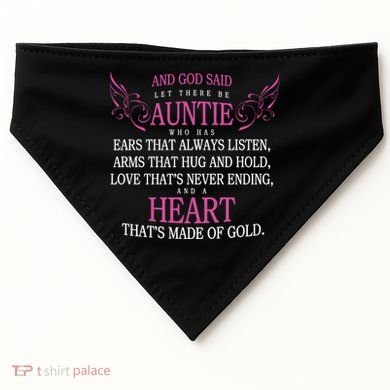 God Said Let There Be Auntie USA-Made Doggie Bandana