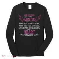 God Said Let There Be Auntie Long Sleeve Shirt thumb 0