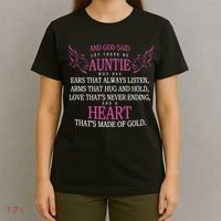 God Said Let There Be Auntie T-Shirt thumb 4