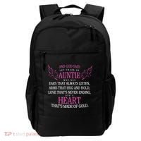 God Said Let There Be Auntie Backpack thumb 0