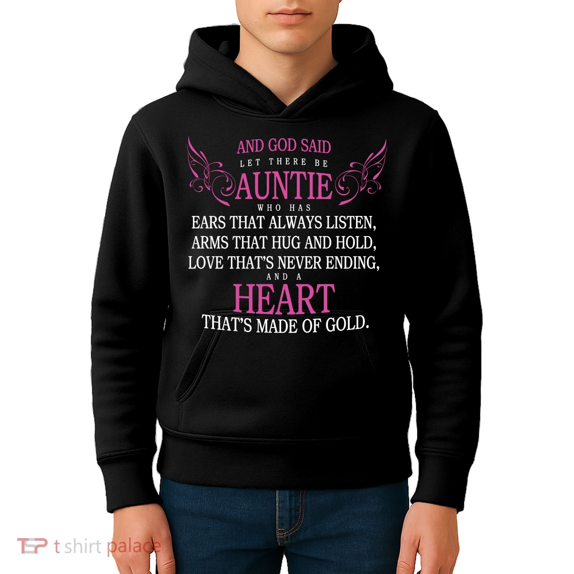 God Said Let There Be Auntie Kids Hoodie