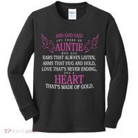 God Said Let There Be Auntie Kids Long Sleeve Shirt thumb 0
