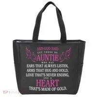God Said Let There Be Auntie Tote Bag thumb 0