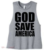 God Save America Women's Racerback Cropped Tank thumb 0