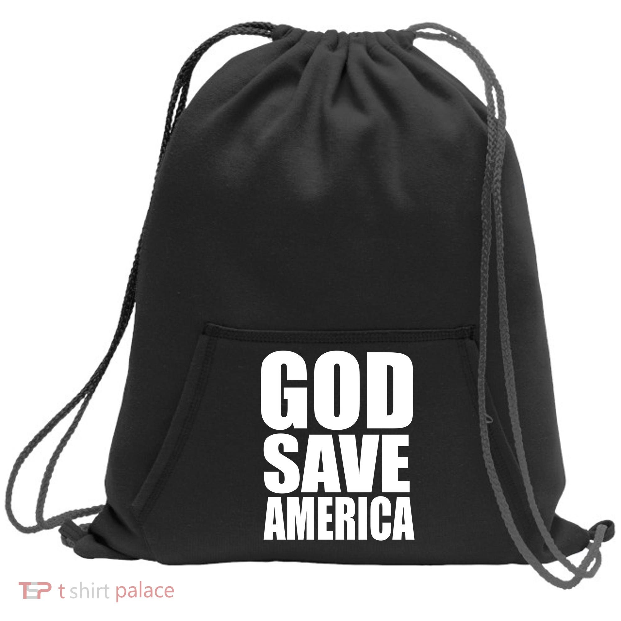 God Save America Sweatshirt Cinch Pack Bag