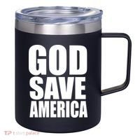 God Save America 12oz Stainless Steel Coffee Mug thumb 0