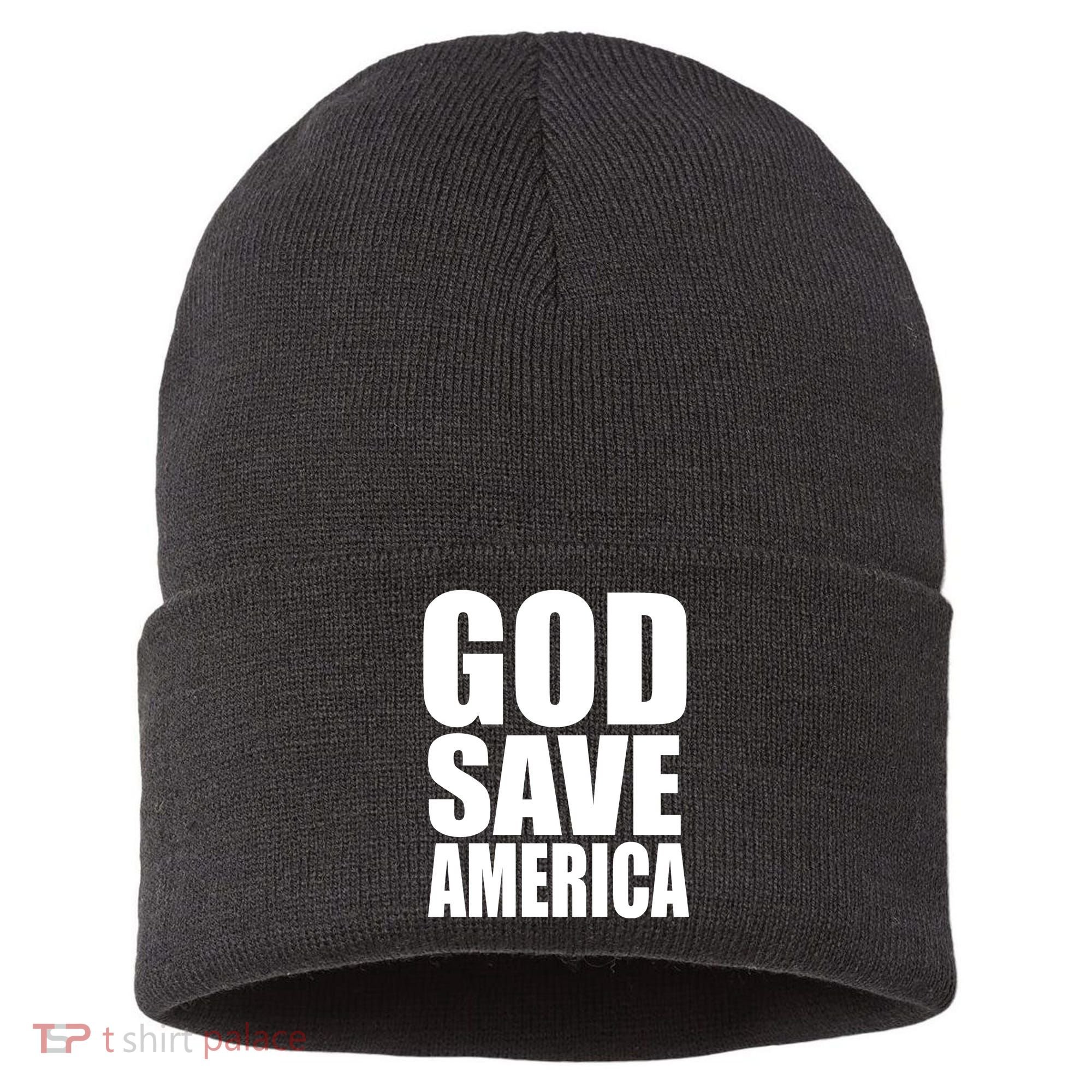 God Save America Sustainable Knit Beanie