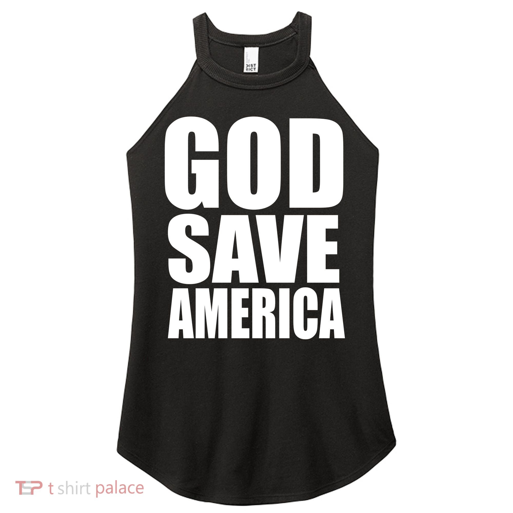 God Save America Women's Perfect Tri Rocker Tank