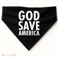 God Save America USA Religious USA-Made Doggie Bandana thumb 0