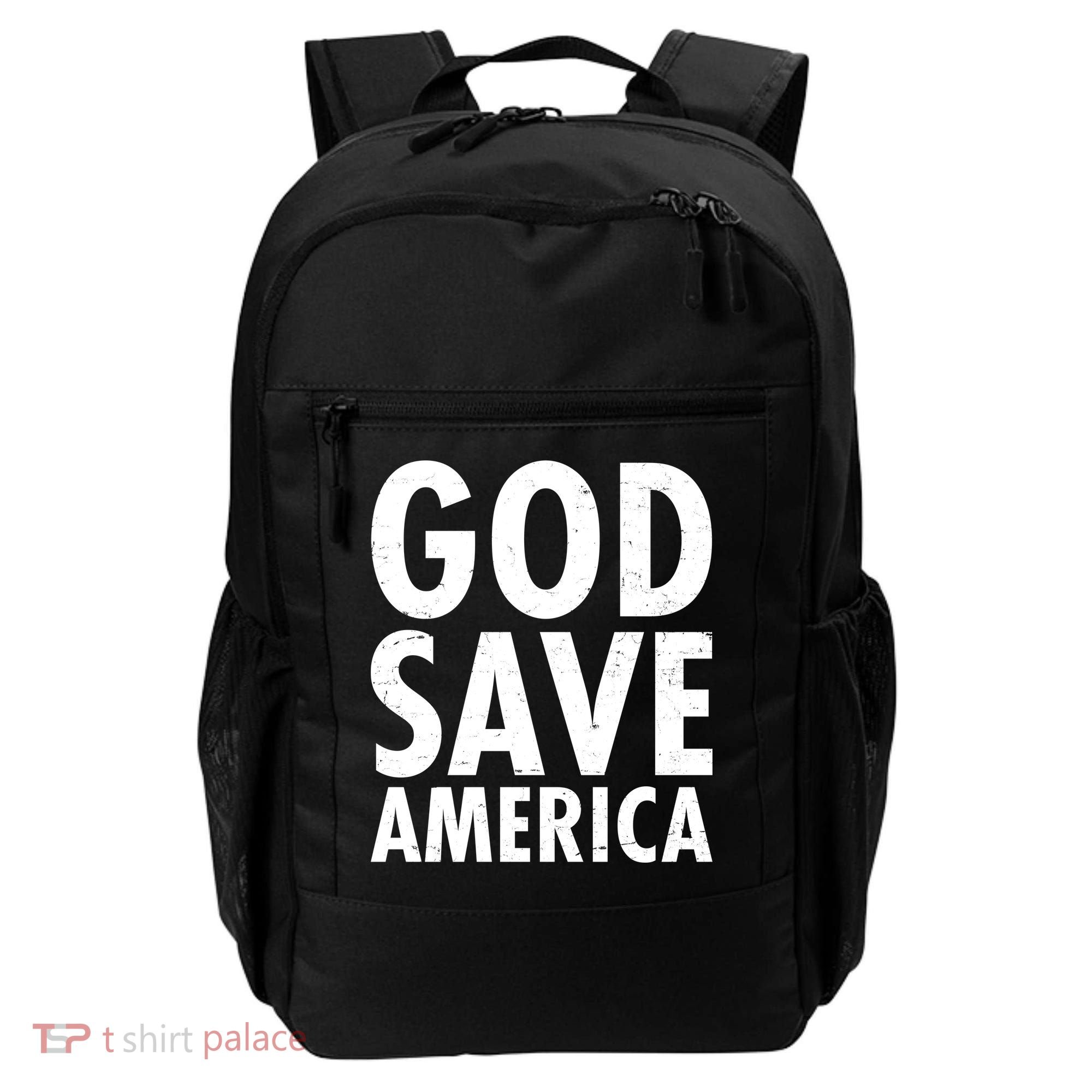 God Save America USA Religious Backpack