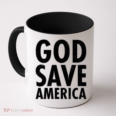 God Save America USA Religious Coffee Mug