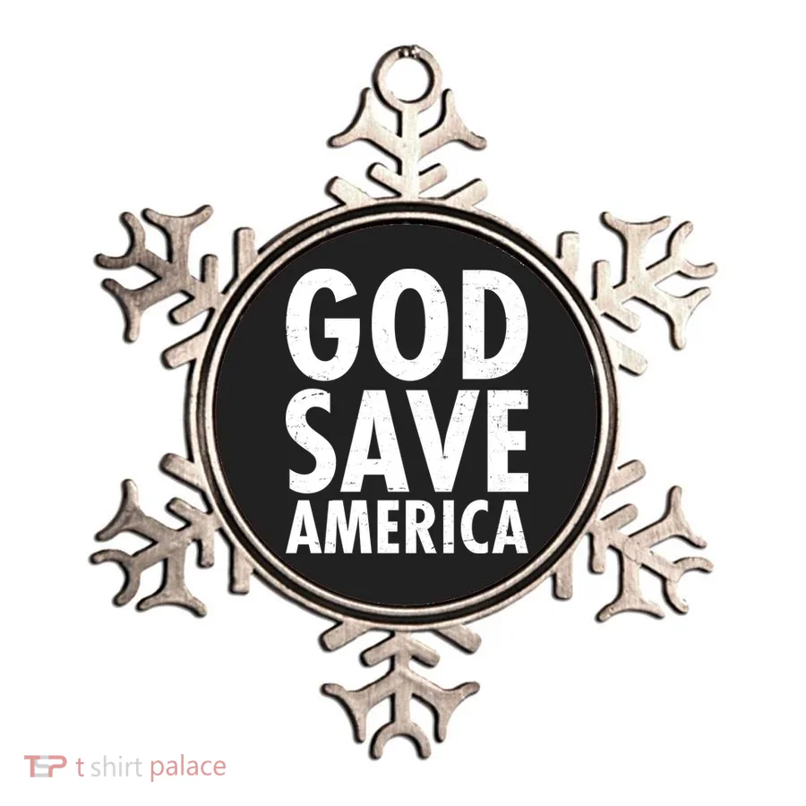 God Save America USA Religious Ornament