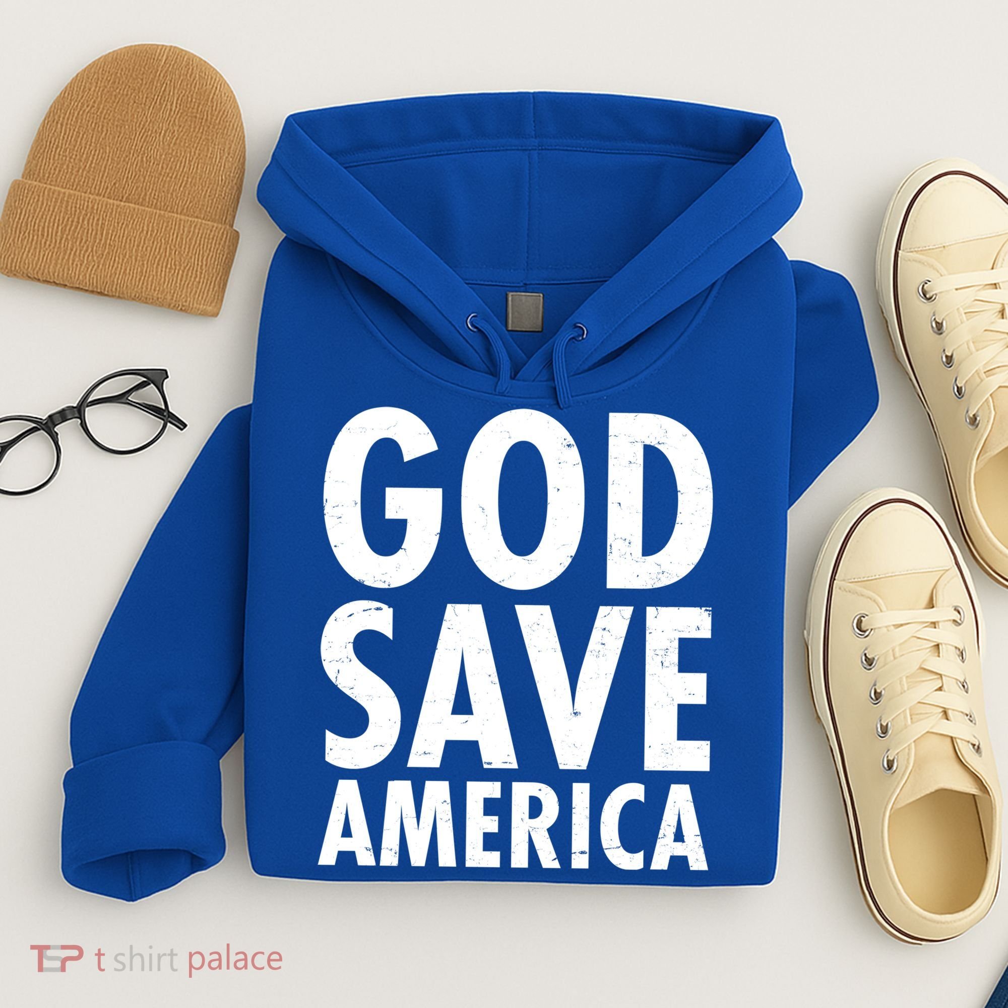 God Save America USA Religious Hoodie