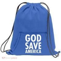 God Save America USA Religious Sweatshirt Cinch Pack Bag thumb 0