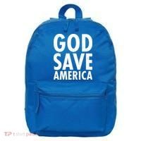 God Save America USA Religious 16 in Basic Backpack thumb 0