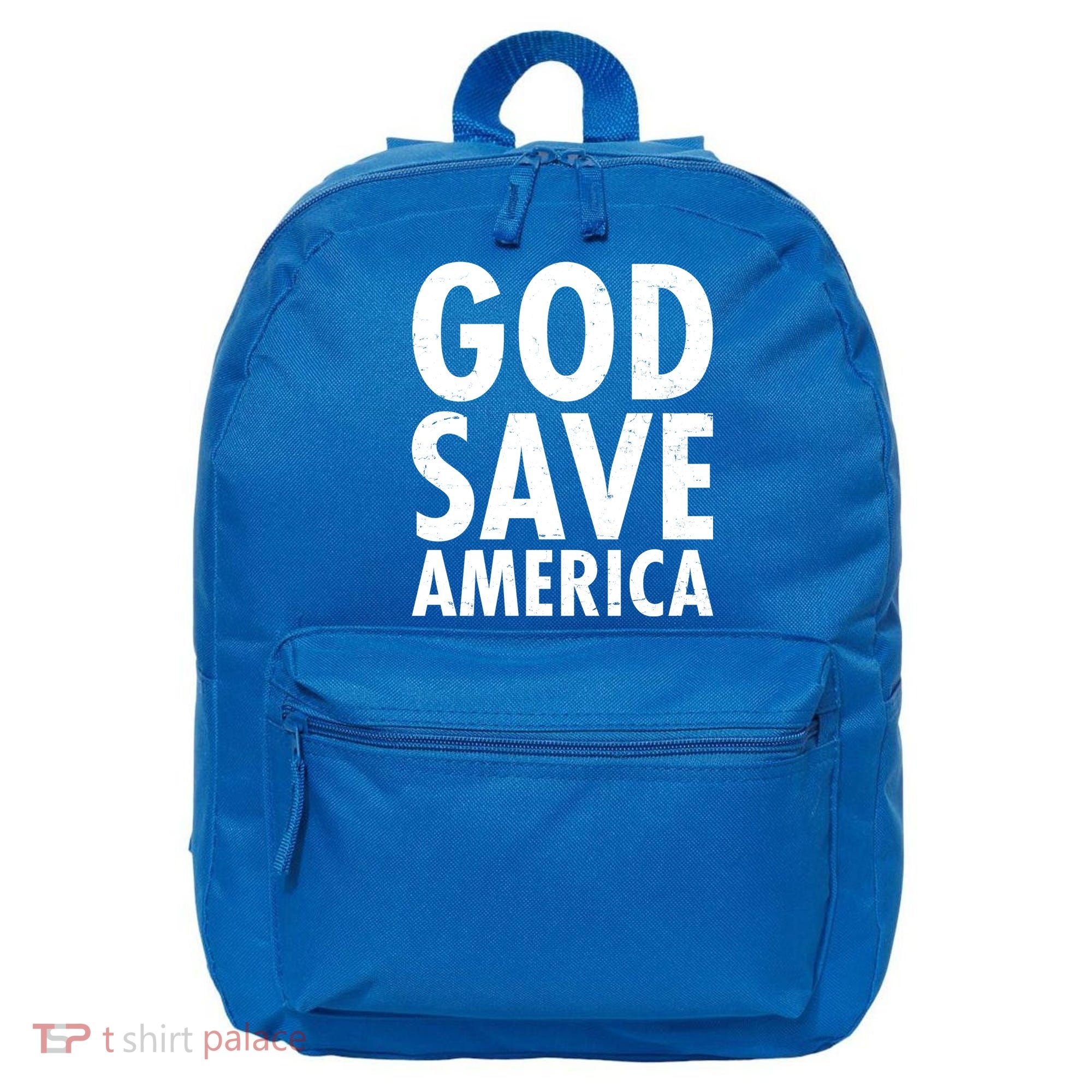 God Save America USA Religious 16 in Basic Backpack