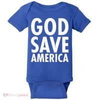God Save America USA Religious Baby Bodysuit thumb 0