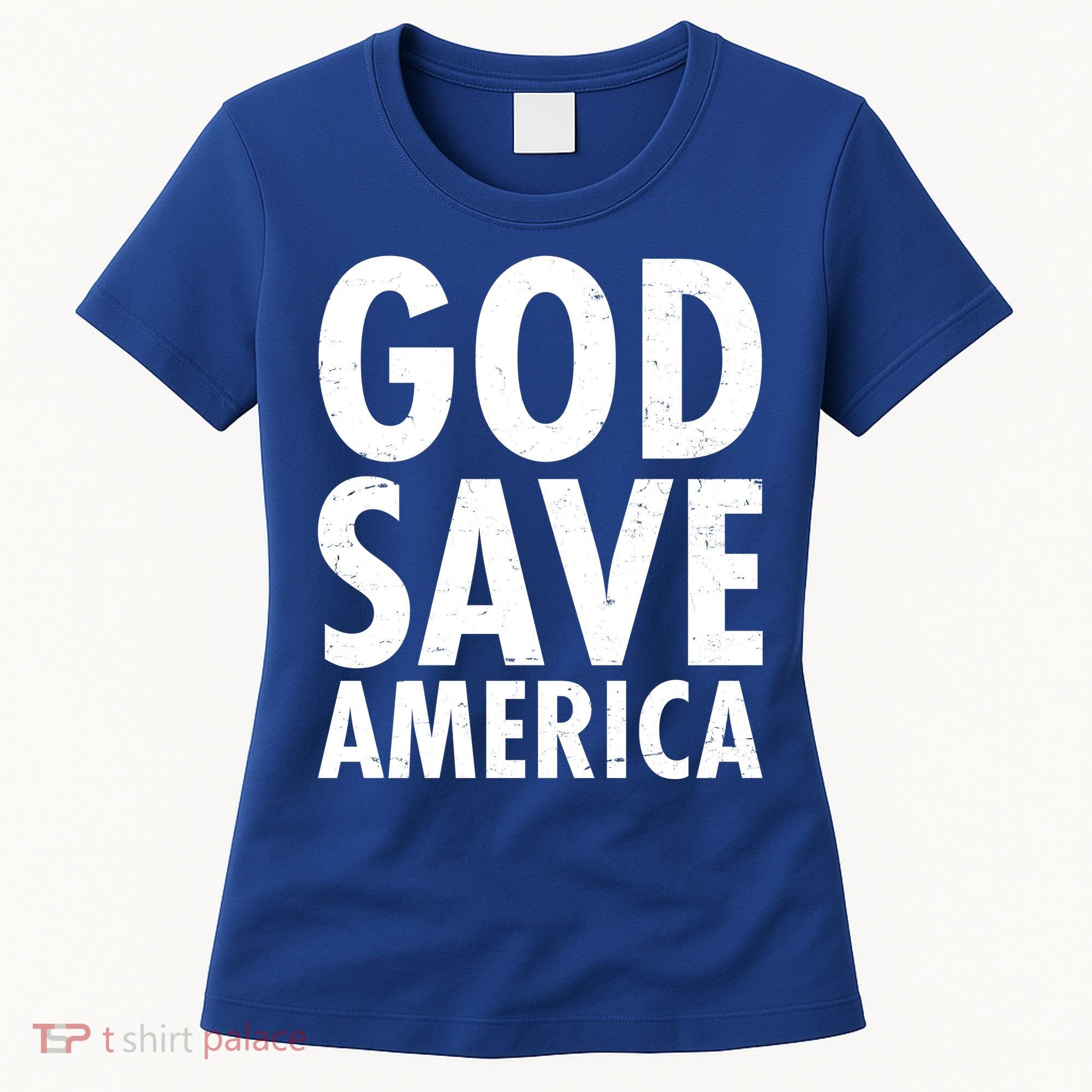 God Save America USA Religious Women's T-Shirt