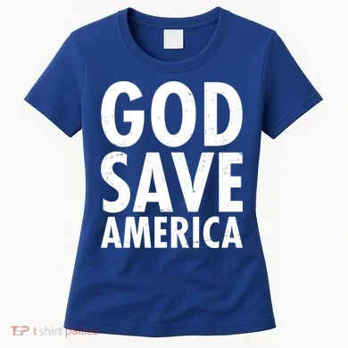 God Save America USA Religious Women's T-Shirt
