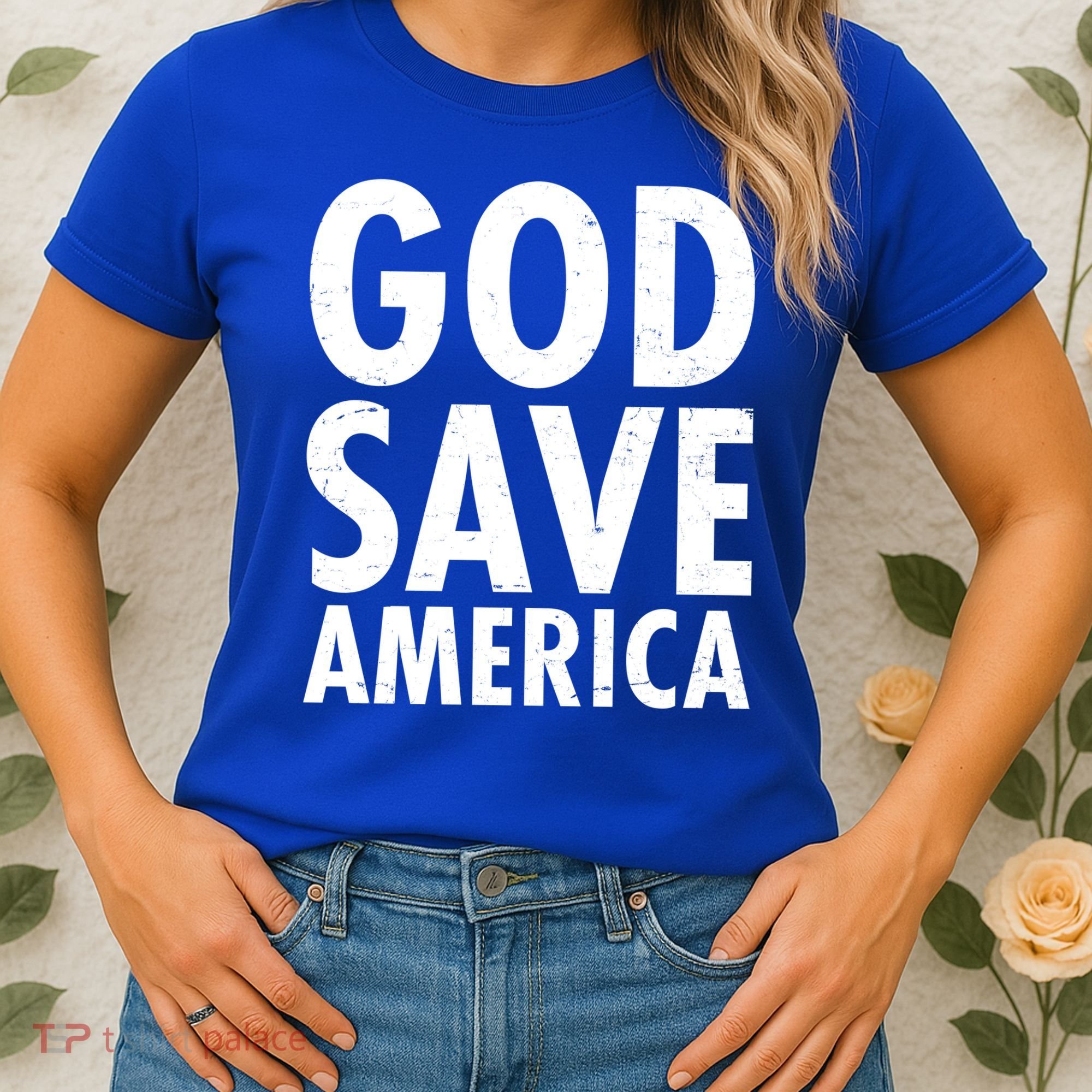 God Save America USA Religious Women's T-Shirt