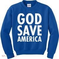 God Save America USA Religious Kids Sweatshirt thumb 0