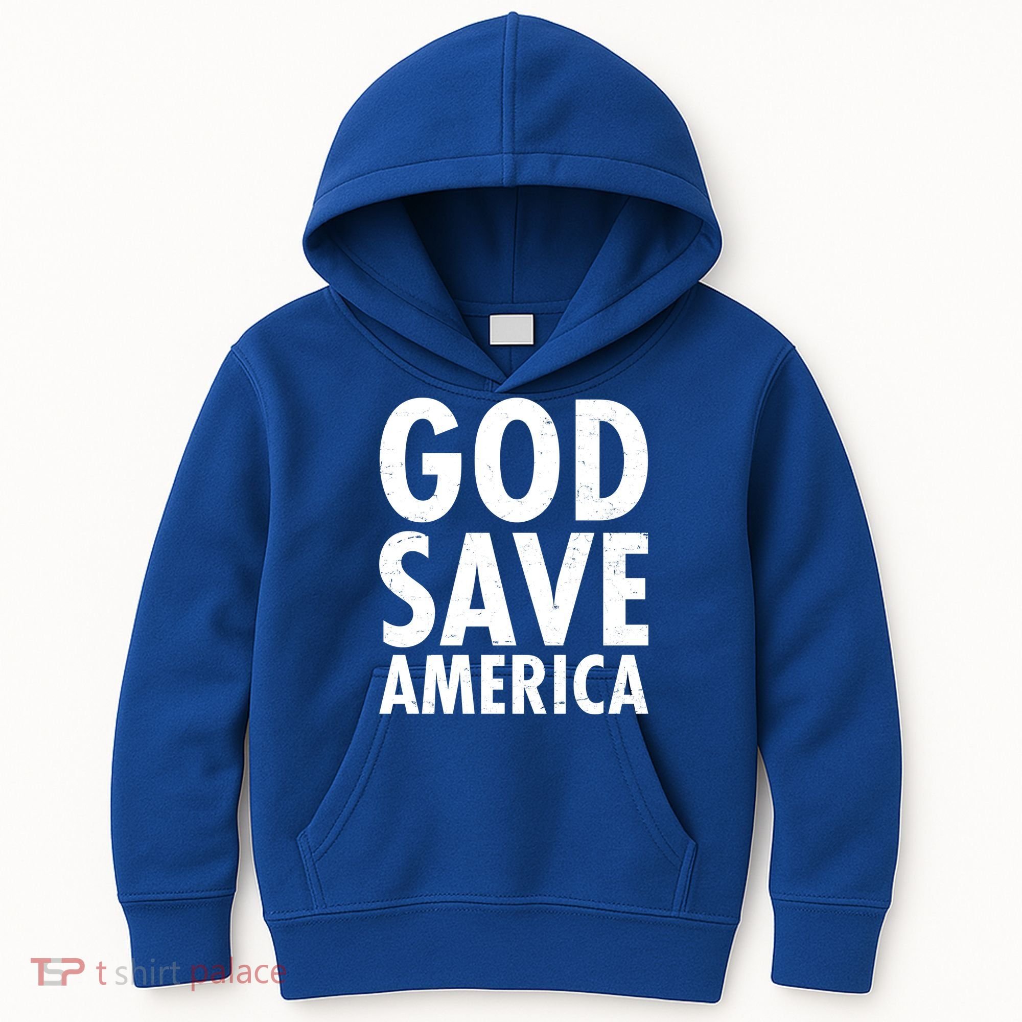 God Save America USA Religious Kids Hoodie