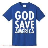 God Save America USA Religious Kids T-Shirt thumb 0