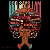 God Says I Am Praying Black Woman Women's Hoodie thumb 2