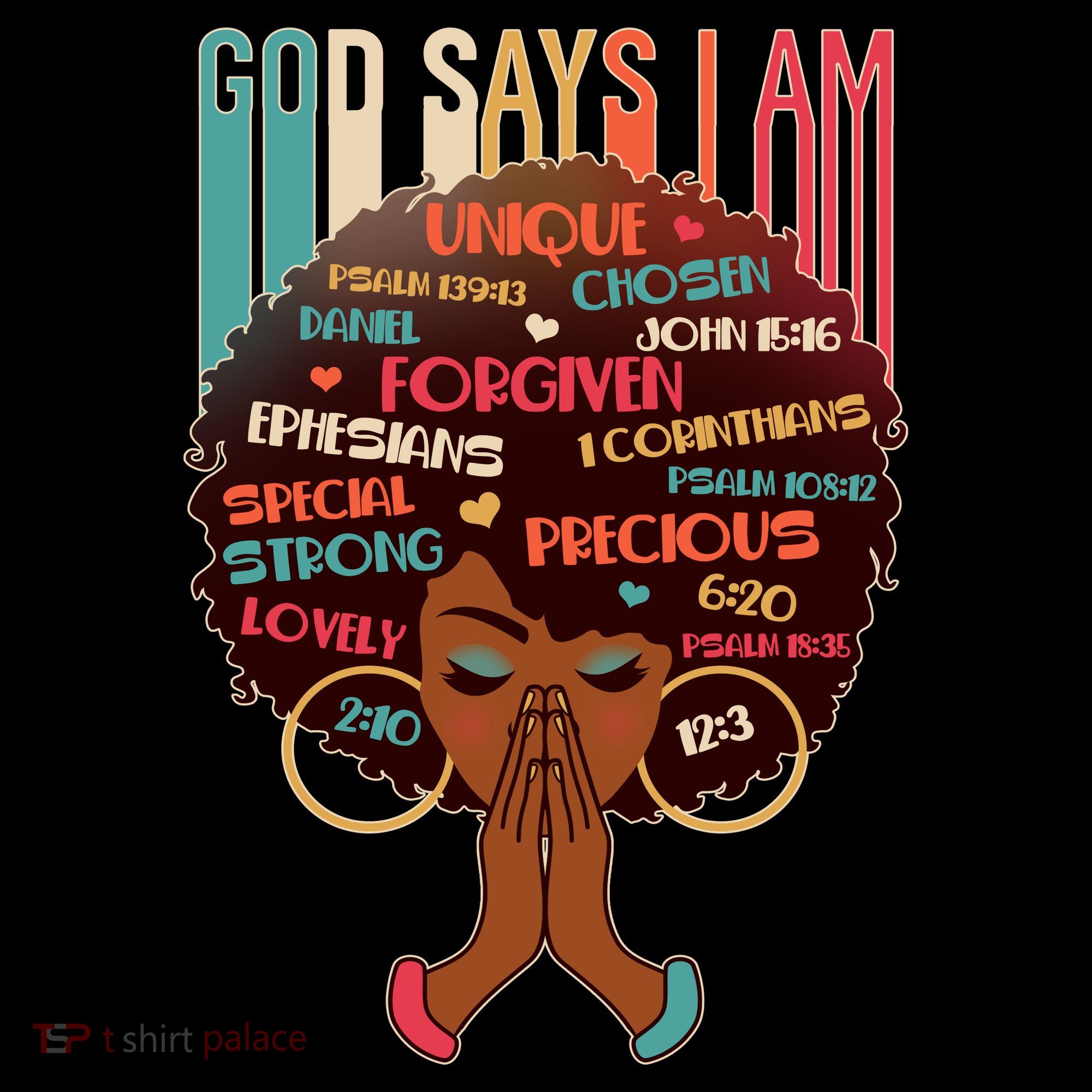 God Says I Am Praying Black Woman Women's Hoodie