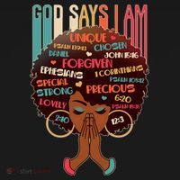 God Says I Am Praying Black Woman Mousepad thumb 1