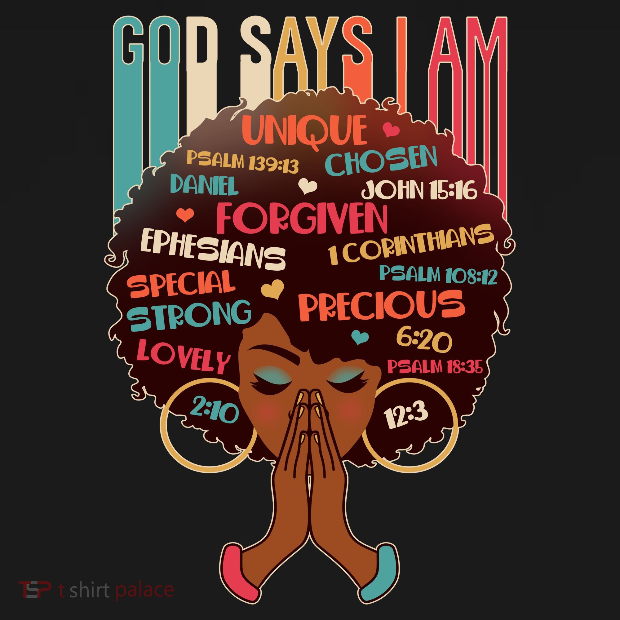 God Says I Am Praying Black Woman Mousepad
