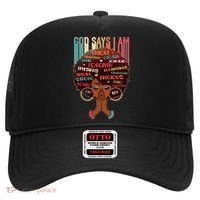 God Says I Am Praying Black Woman Hat thumb 0