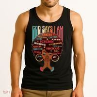 God Says I Am Praying Black Woman Tank Top thumb 3