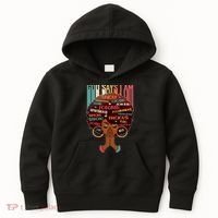 God Says I Am Praying Black Woman Kids Hoodie thumb 0