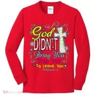 God Won't Leave You Kids Long Sleeve Shirt thumb 0