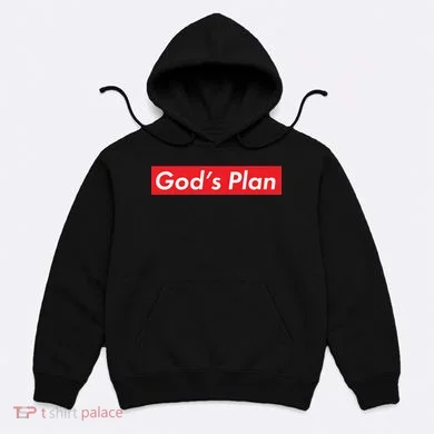 God's Plan Red Box Logo Hoodie
